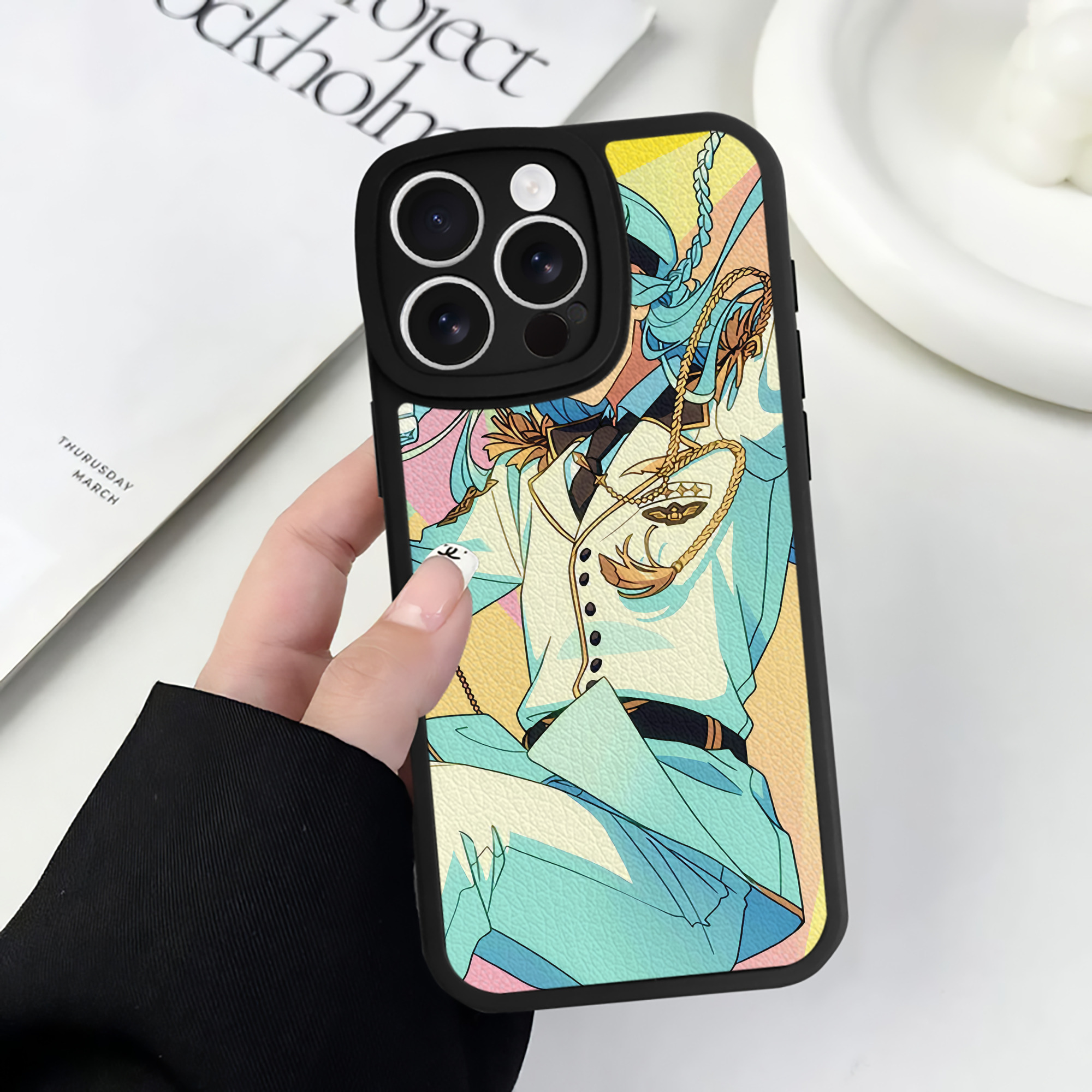 （画像用） あんさんぶるスターズ! Ensemble Stars 【iPhone 16シリーズ対応】シリコンスマホケース（レザー調） 材質：シリコン